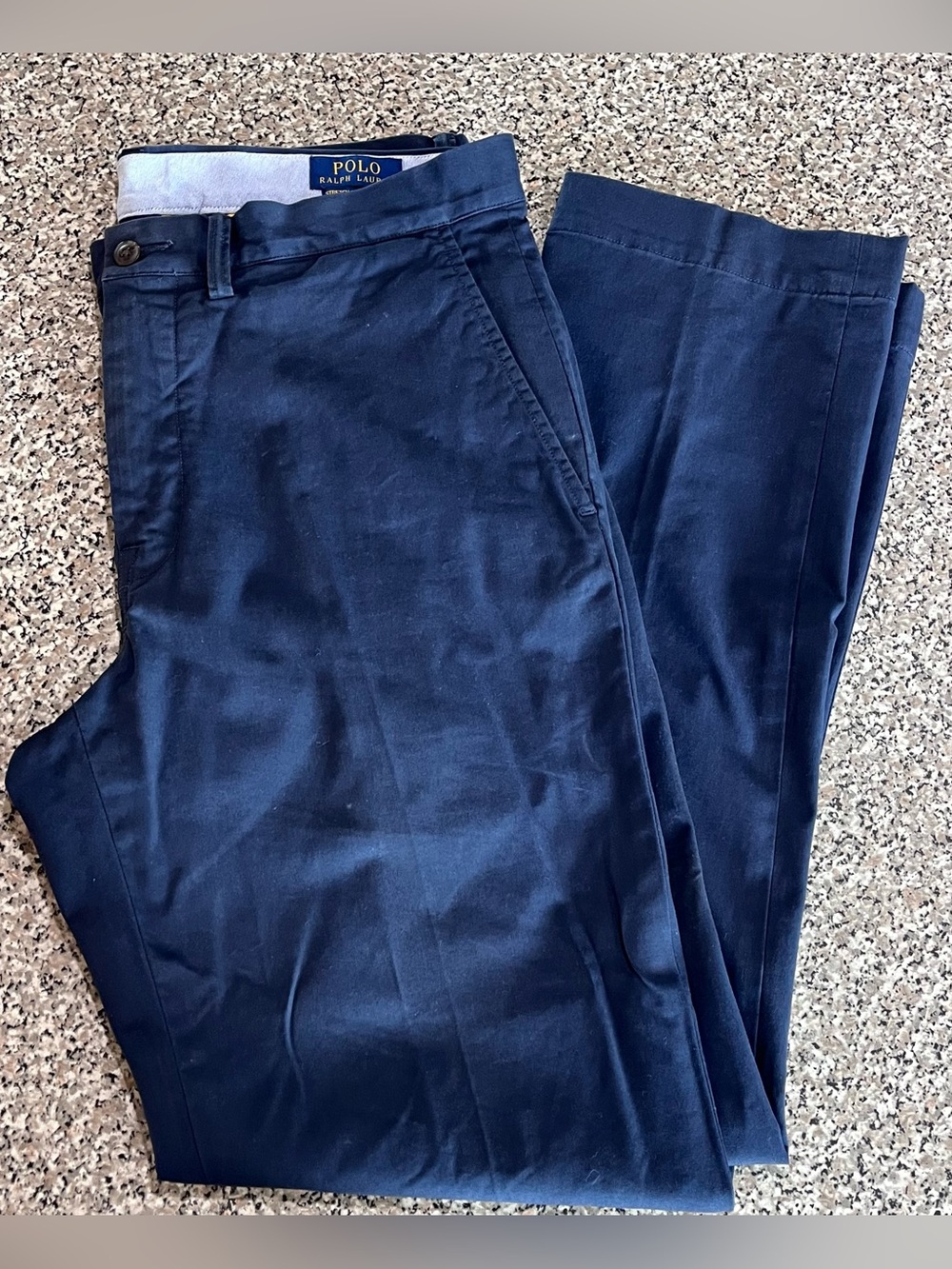 Polo Ralph Lauren Chino Stretch Straight Fit Navy Blue Mens 34x32